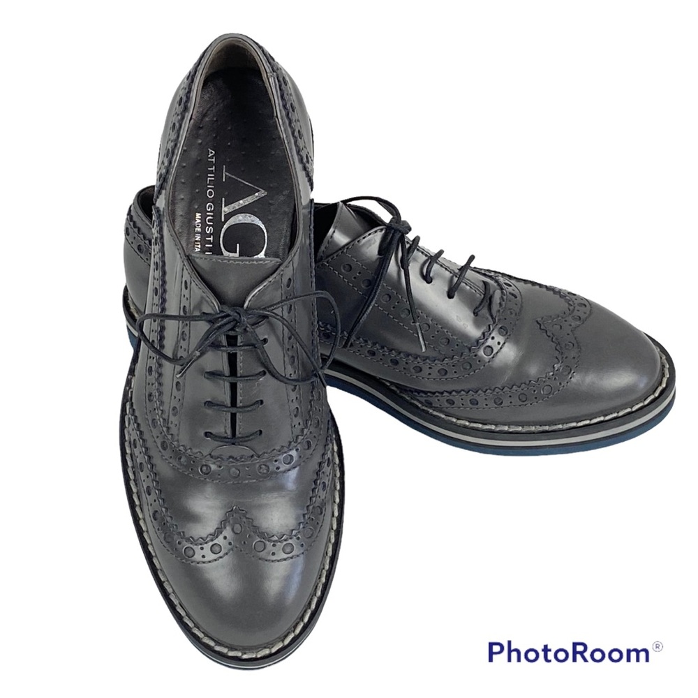 AGL Attilio Giusti Leombruni  Gray  Lace up Oxfords size UK 38 or US 8.